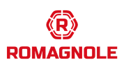 Logo da Romagnole, parceira da BF Automação especializada em equipamentos e componentes elétricos industriais.