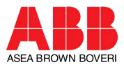 Logo da ABB, parceira tecnológica da BF Automação especializada em automação industrial e soluções elétricas de alta eficiência.